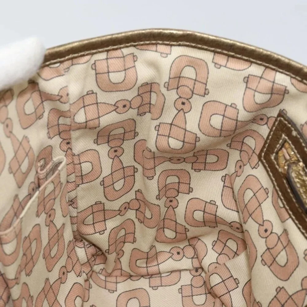 GUCCI GG Canvas Sherry Line Hand Bag Beige Gold 139261 Auth BA8631 - Picture 12 of 16